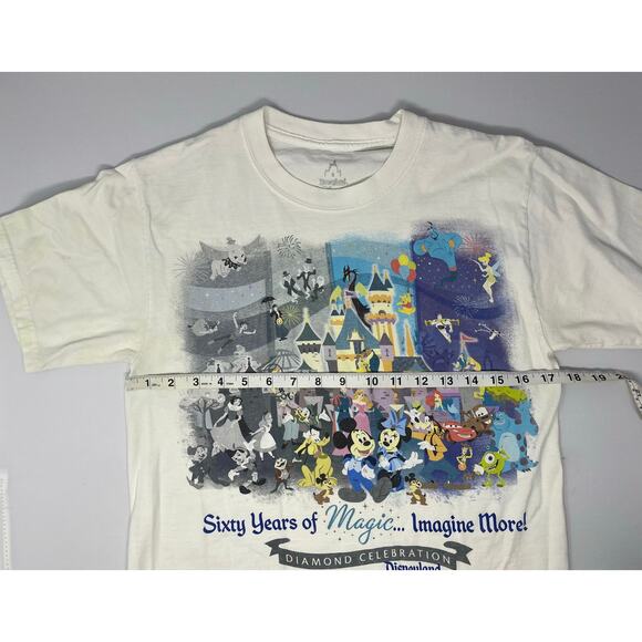 Disneyland Walt Disney World by Hanes 60 Years of Magic Tshirt size S Pre-Owned - Picture 4 of 7